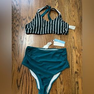 Cupshe two piece bathing suit, NWT, size large
